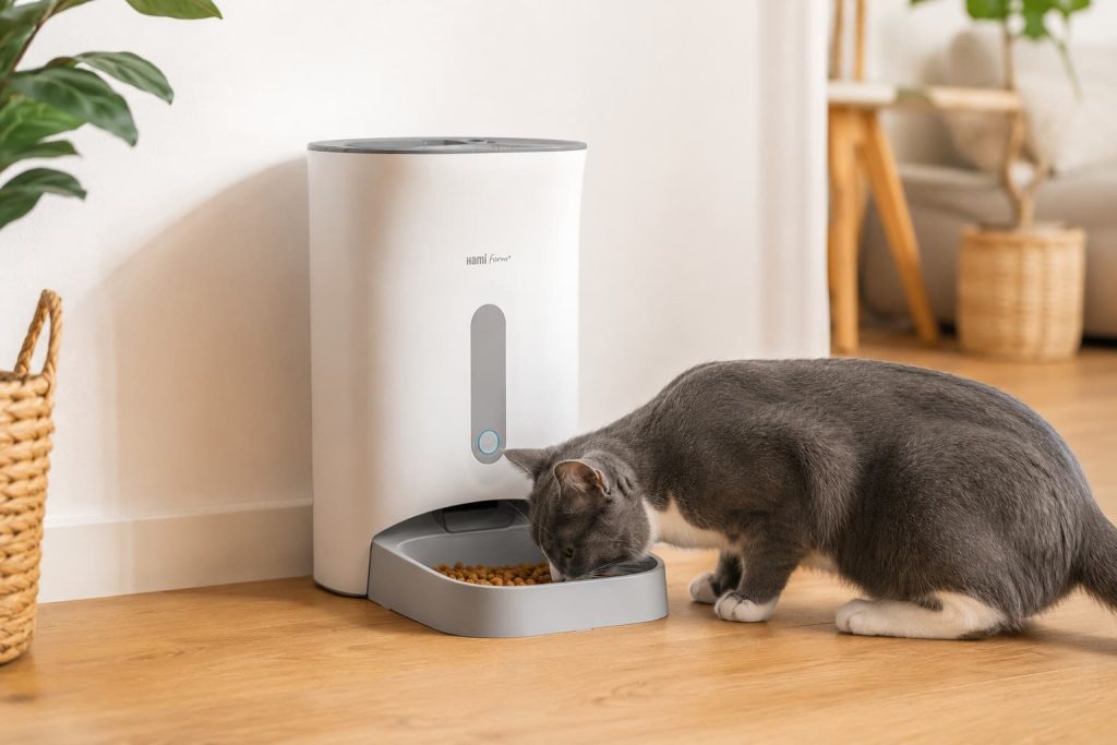 distributeur croquettes chat hamiform