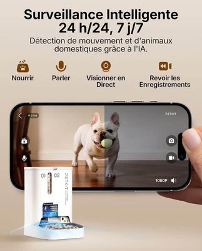 Vidéo en direct de la caméra 1080p du YumShare Dual-Hopper 2 sur smartphone
