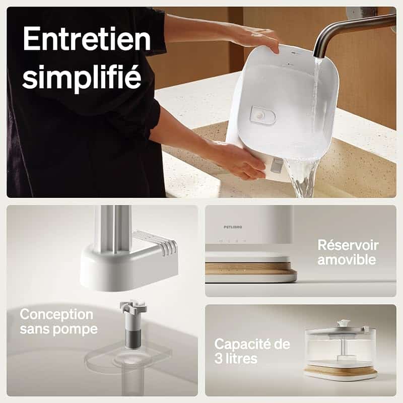 Pièces démontables de la fontaine PETLIBRO Dockstream 2
